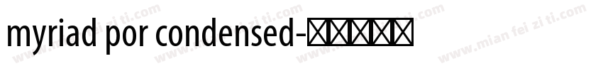 myriad por condensed字体转换
